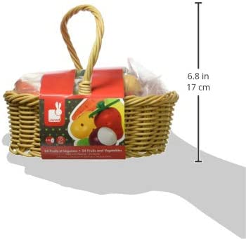 Janod 24-Piece Fruits and Vegetables Basket