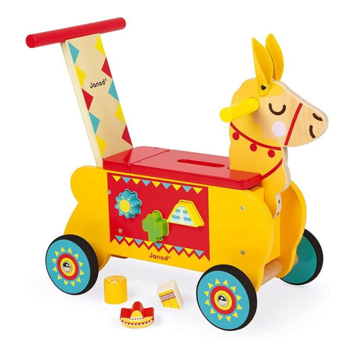 Janod Wooden Llama Ride-On Toy for Kids
