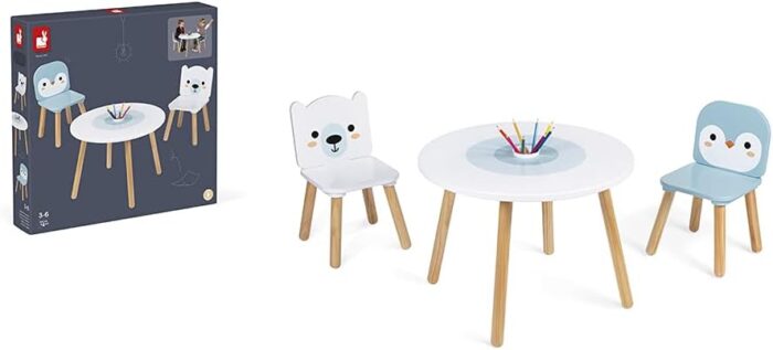 Janod Table and 2 Chairs Polar