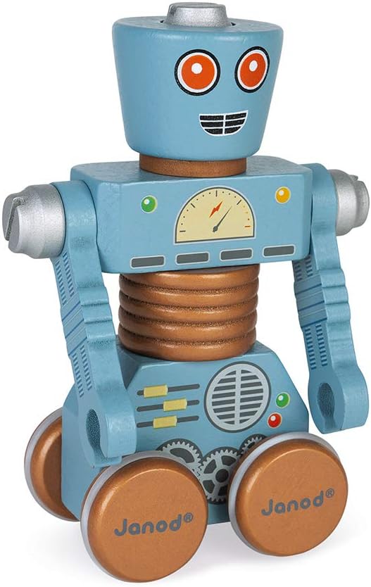 Wooden construction Robot toy