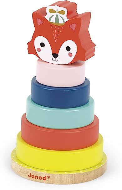 Janod Baby Forest Fox Stacker Wood for Kids