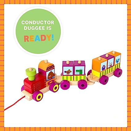 Online Wooden Hey Duggee Stacking Train Playset for Kids