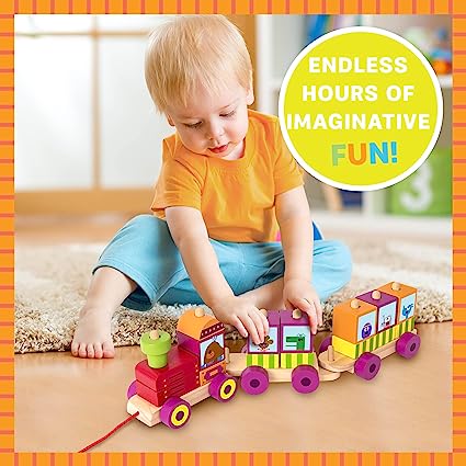 Wooden Hey Duggee Stacking Train