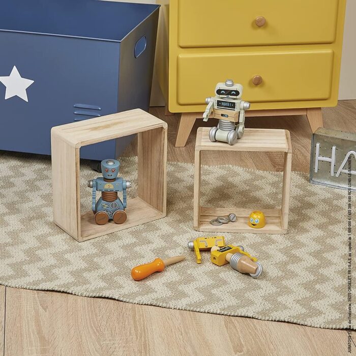 Wooden robot puzzle