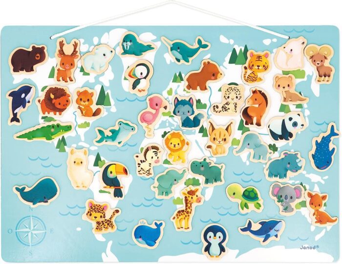 Buy Janod Magnetic World Puzzle for Minikids for kids Online