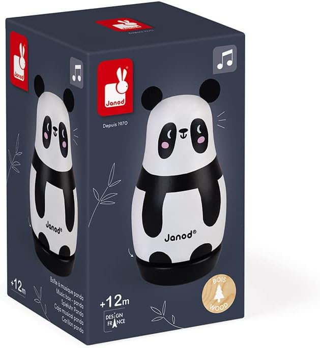 Panda wooden music box