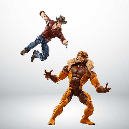 Wolverine 50th Marvel Legends Logan vs Sabretooth 6-Inch Action Figure Toy Set for Kids