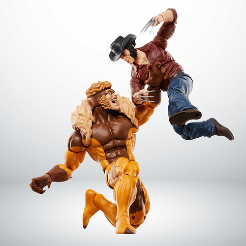 Buy Wolverine 50th Marvel Legends Logan vs Sabretooth 6-Inch Action Figure Toy Set for Kids
